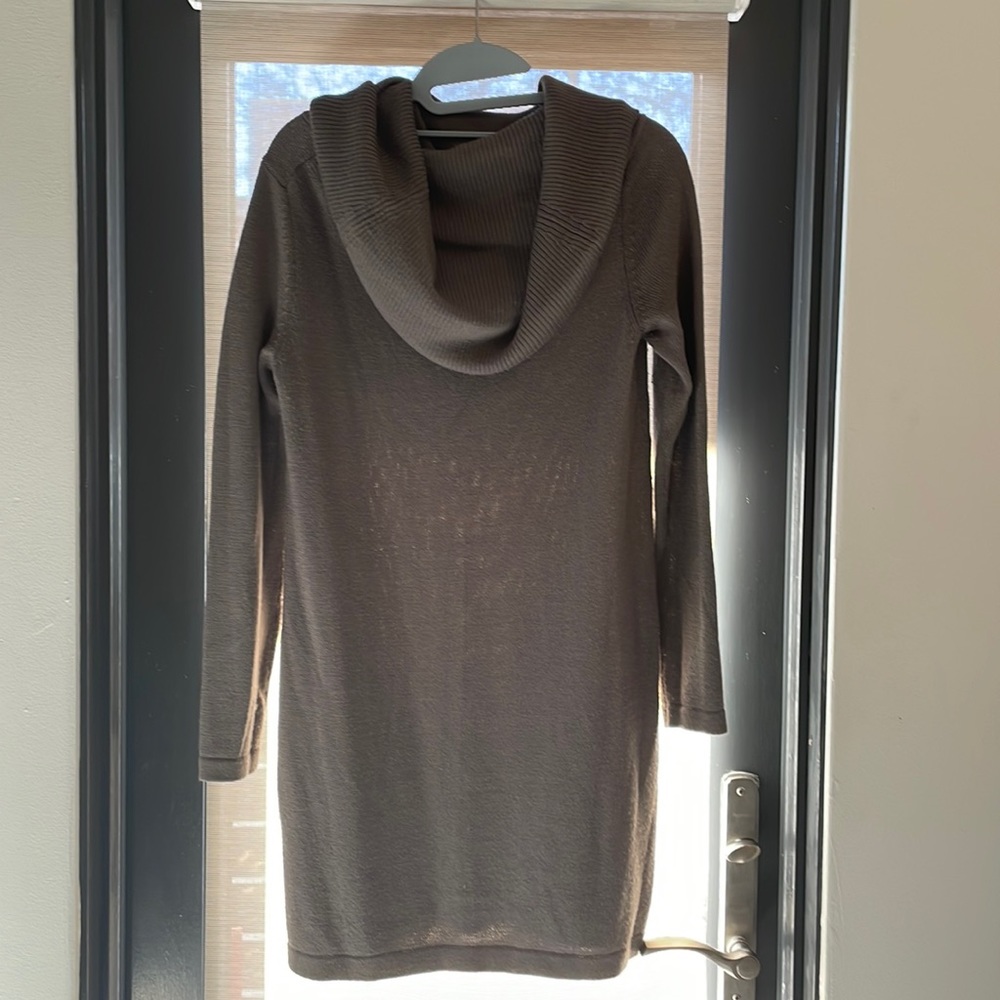 Giordano Ladies Gray Cowl-neck Sweater Dress